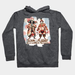 Japanese vintage circus performers funny angry clowns Hoodie